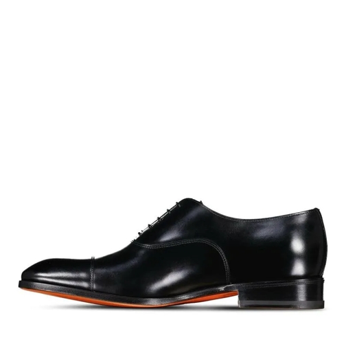 Santoni Schnürschuhe aus Leder 48104217084250 Schwarz låg sneaker