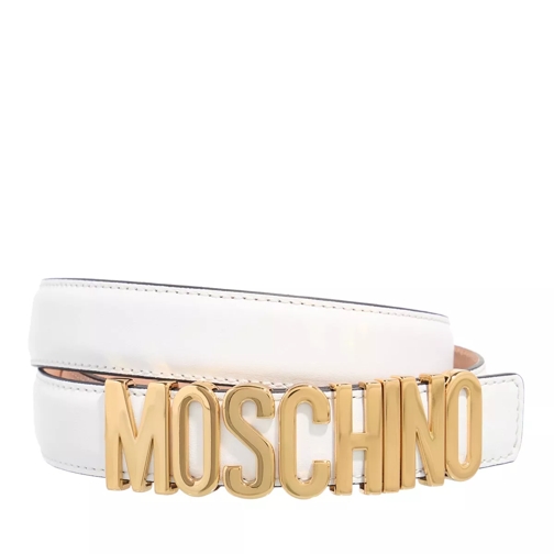 Moschino Belts Bianco Ceinture en cuir