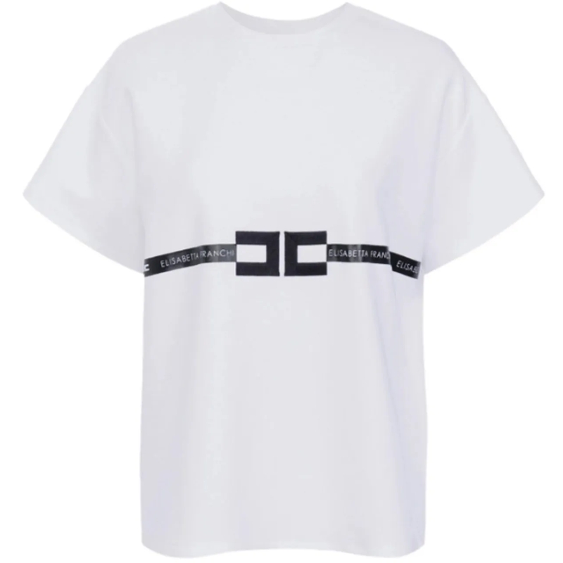 Elisabetta Franchi T-shirt T-Shirts And Polos Gesso mehrfarbig