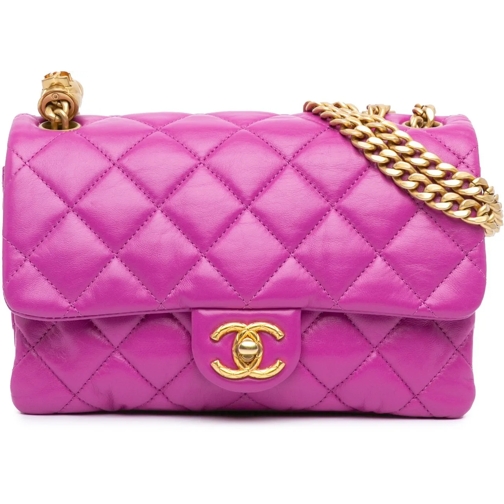 Chanel Sac à bandoulière 2021-2024 Small Quilted Lambskin Pillow Crush Flap lila (Image 2)