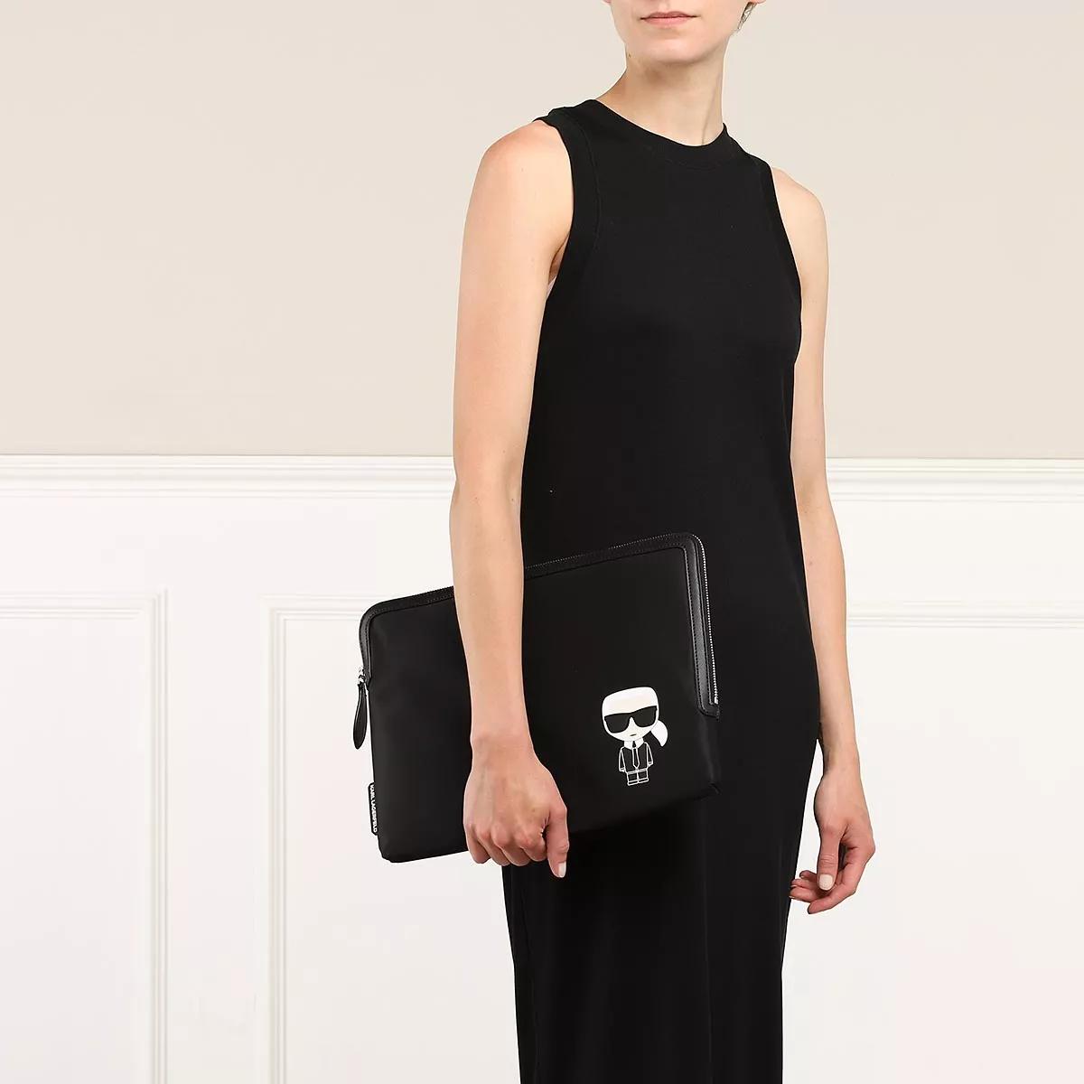 Karl Lagerfeld, K/Skuare Laptop Sleeve, Man, Black, Size: One Size