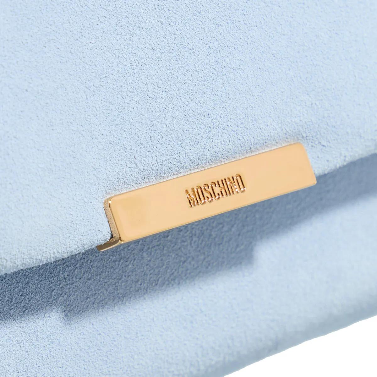 Moschino Crossbody bags Metal Plaque in blauw