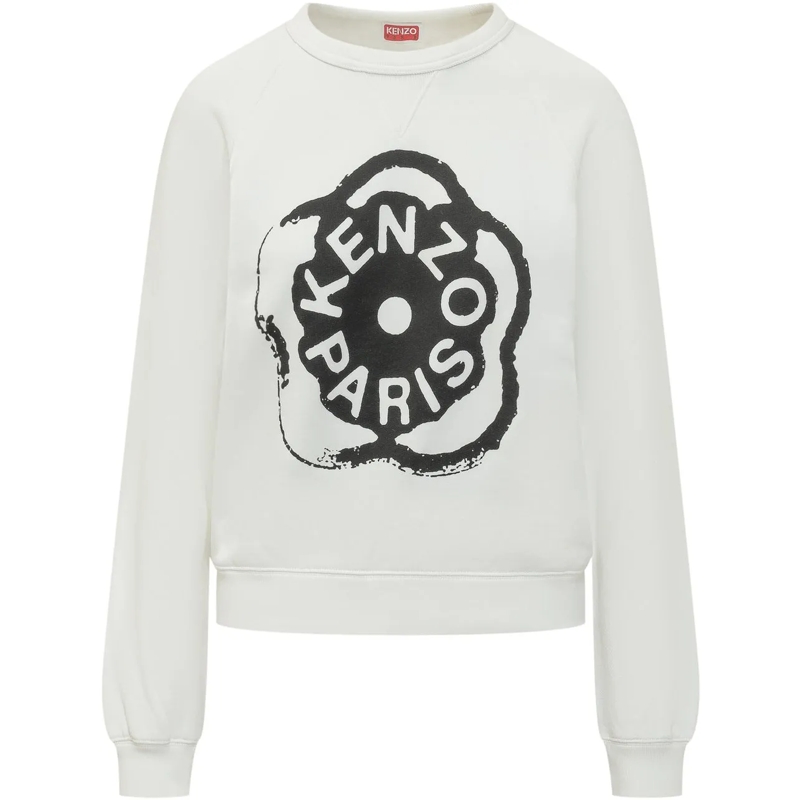 Kenzo  Felpa Classica con Stampa Logo weiß