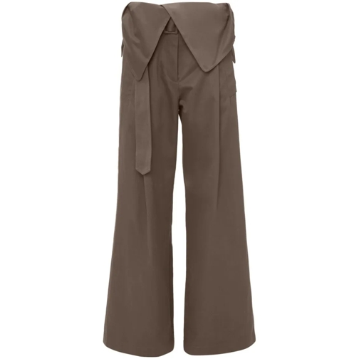 J.W.Anderson  Fold-Over Trench Trousers Brown