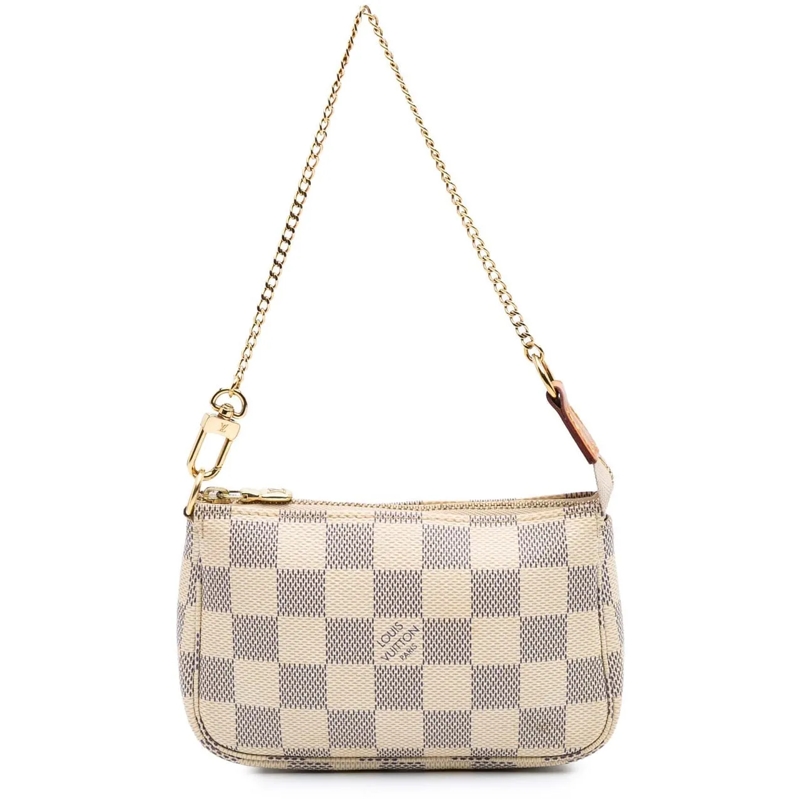 Louis Vuitton Fourre-tout Damier Azur Mini Pochette Accessoires weiß