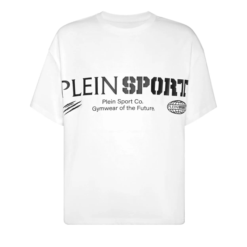 Plein Sport T-Shirt T-Shirt Rundhalsausschnitt Ss Logo weiss