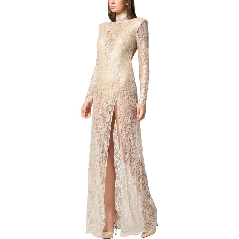 Philipp Plein Maxikleid Lace Long Dress rose(Image 4)