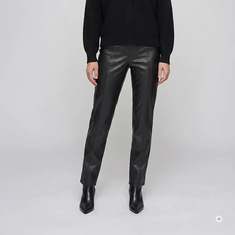 Marc Aurel Lederhose Diese Slim Fit Hose aus weichem Faux Leather überz schwarz(Image 3)