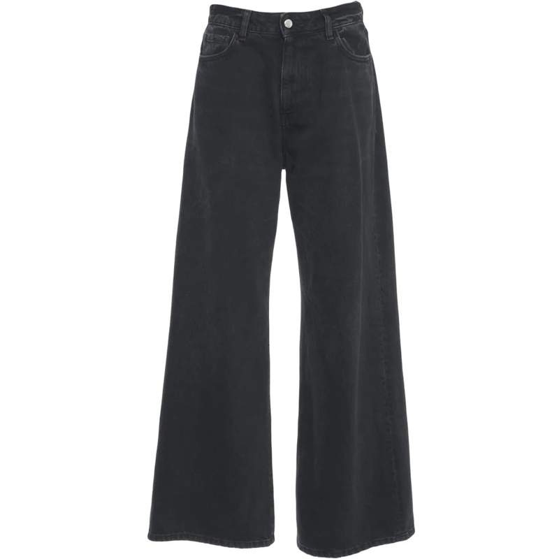 ICON DENIM Jeans à jambe droite Wide leg jeans 'Bea' schwarz