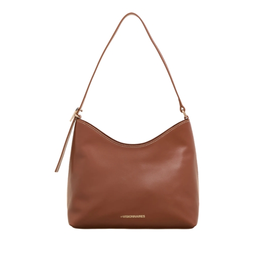 LES VISIONNAIRES Estelle Smooth Cognac Hobo Bag