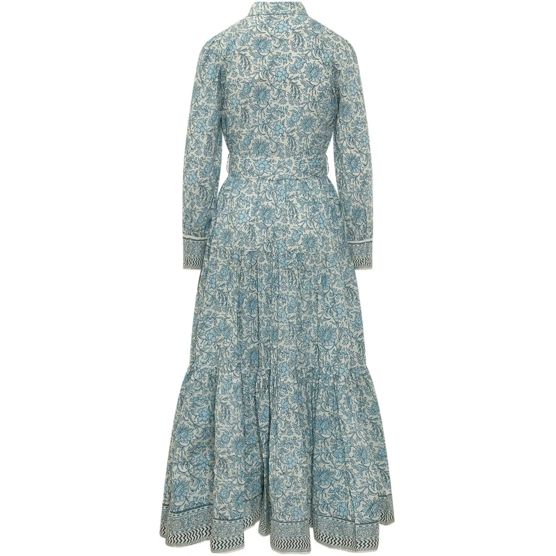 Mc2 Saint Barth Maxikleid Jensen Abito Chemisier Lungo hellblau(Image 2)