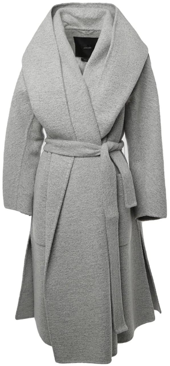 Thumbnail - Max Mara - Max Mara Atelier Racer Coat - Größe 42 - grau