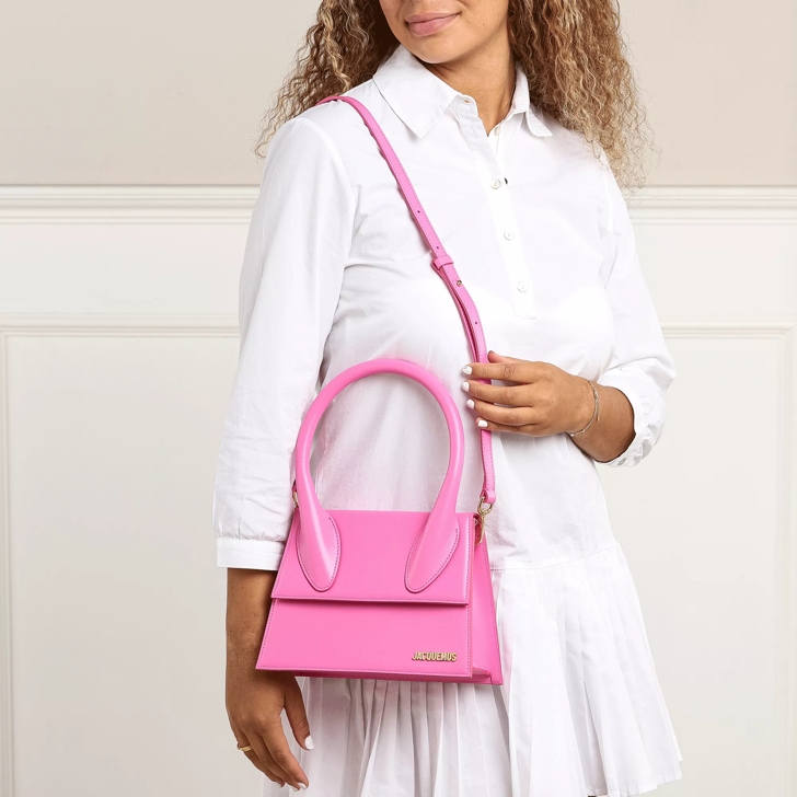 Jacquemus Le Grand Chiquito Bag Neon Pink, Satchel