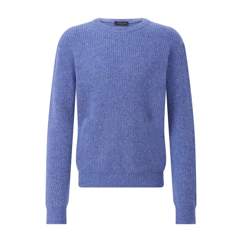 Roberto Collina Pull Strickpullover aus Woll-Mix Blau