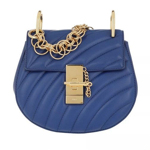 Chloé Drew Bijou Mini Leather Majesty Blue Crossbody Bag