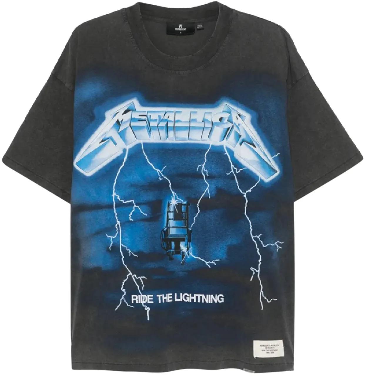 Thumbnail - Represent - metallica ride the lightning ss t-shirt divers - Größe L - multi