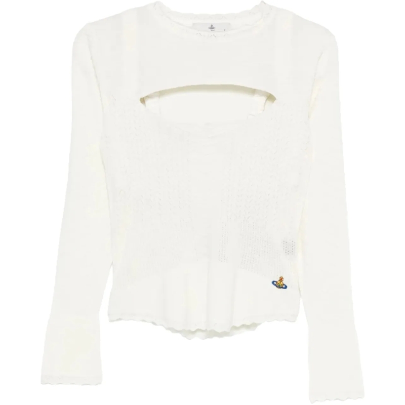 Vivienne Westwood T-shirt Maria Corset Top Dusty White weiß