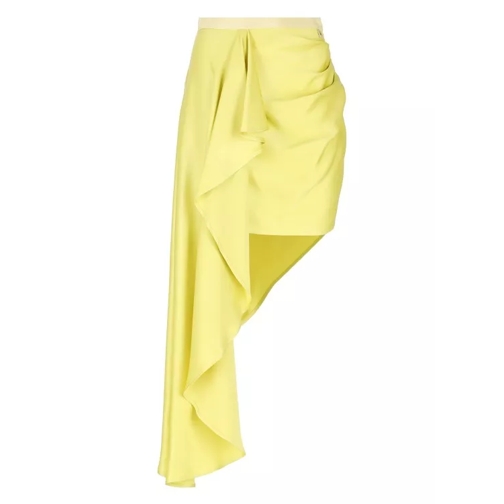 Elisabetta Franchi Crepe Miniskirt Yellow 