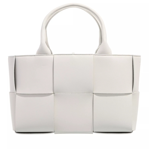 Bottega Veneta Arco Mini Tote Bag White/White-Green Rymlig shoppingväska
