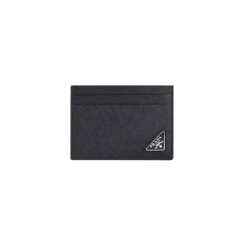 Prada Calf Leather Wallet Black Kartenhalter