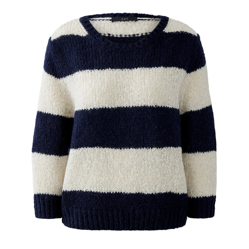 Oui Pullover Pullover ESMY dunkel-blau