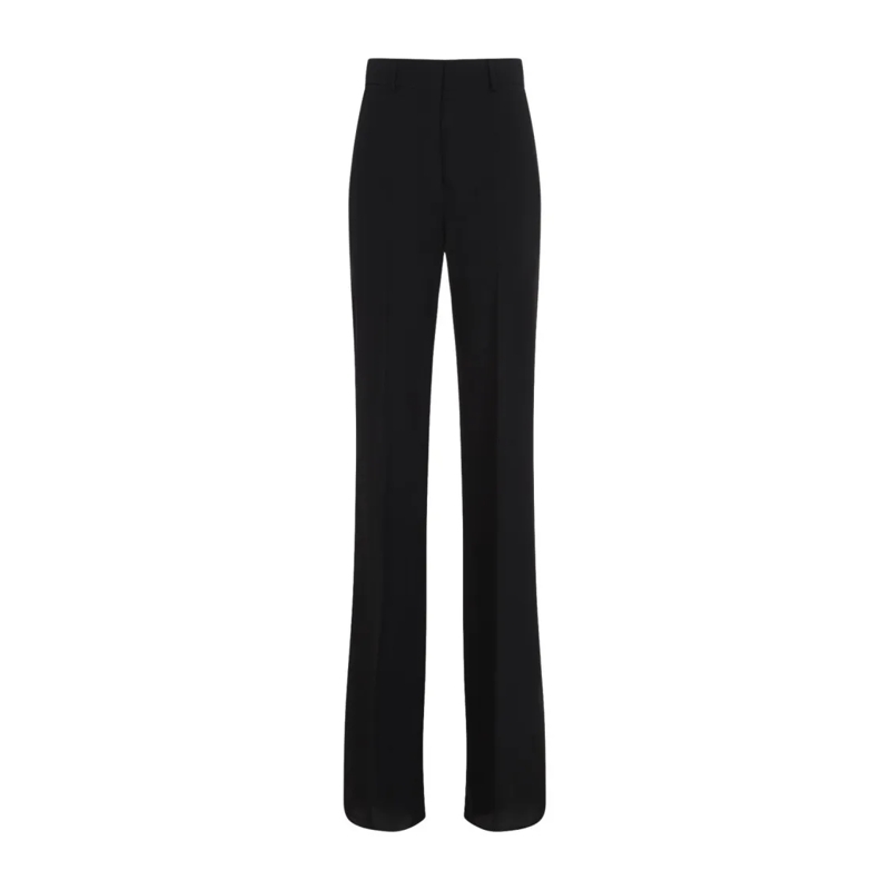 Sportmax  Flared Black Trousers With Structured Waistband Black