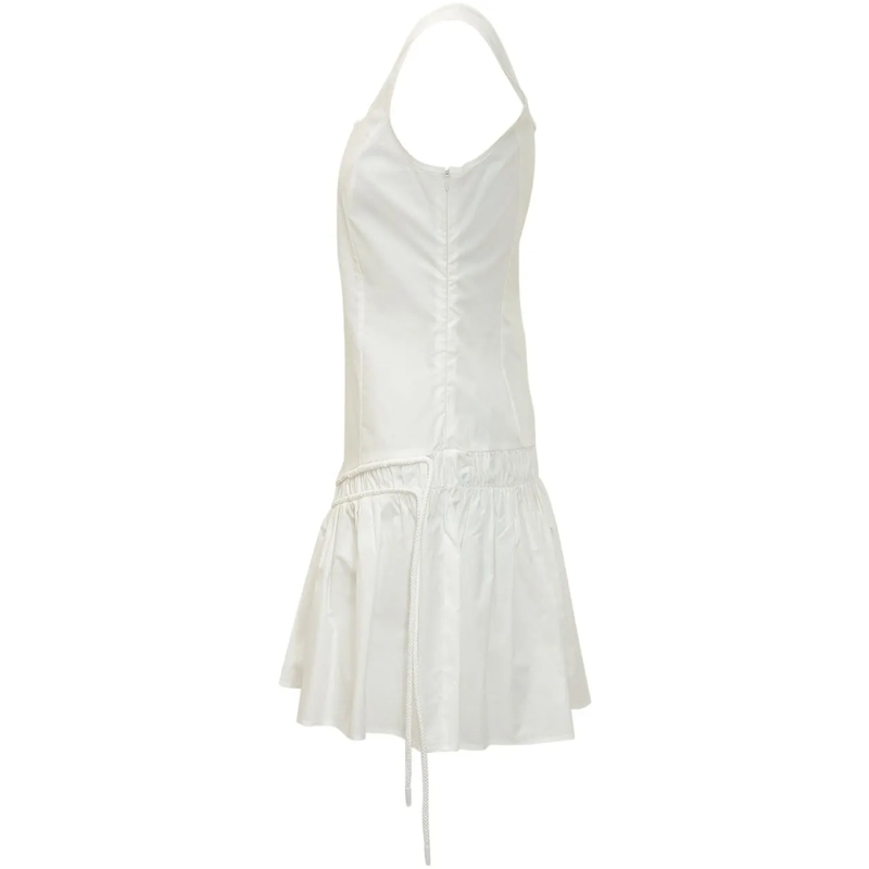 Pinko Minikleid Abito Smanicato con Gonna Arricciata weiß(Image 3)