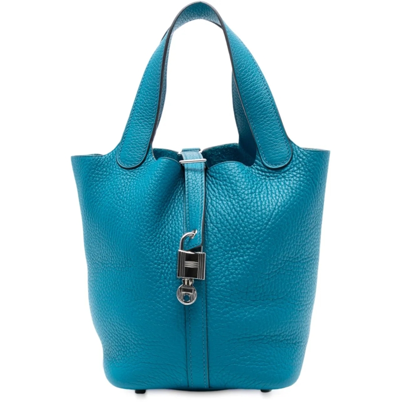 Hermès Tote Clemence Picotin Lock 18 blau