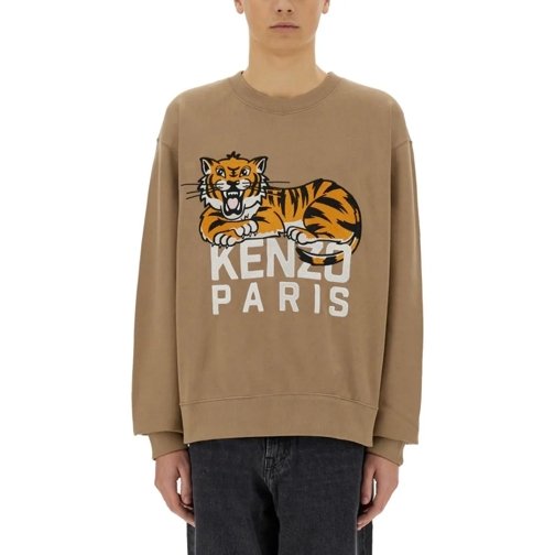 Kenzo  "Happy Tiger" Sweatshirt Neutrals