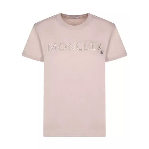 Moncler Cotton T-Shirt By Moncler Pink 