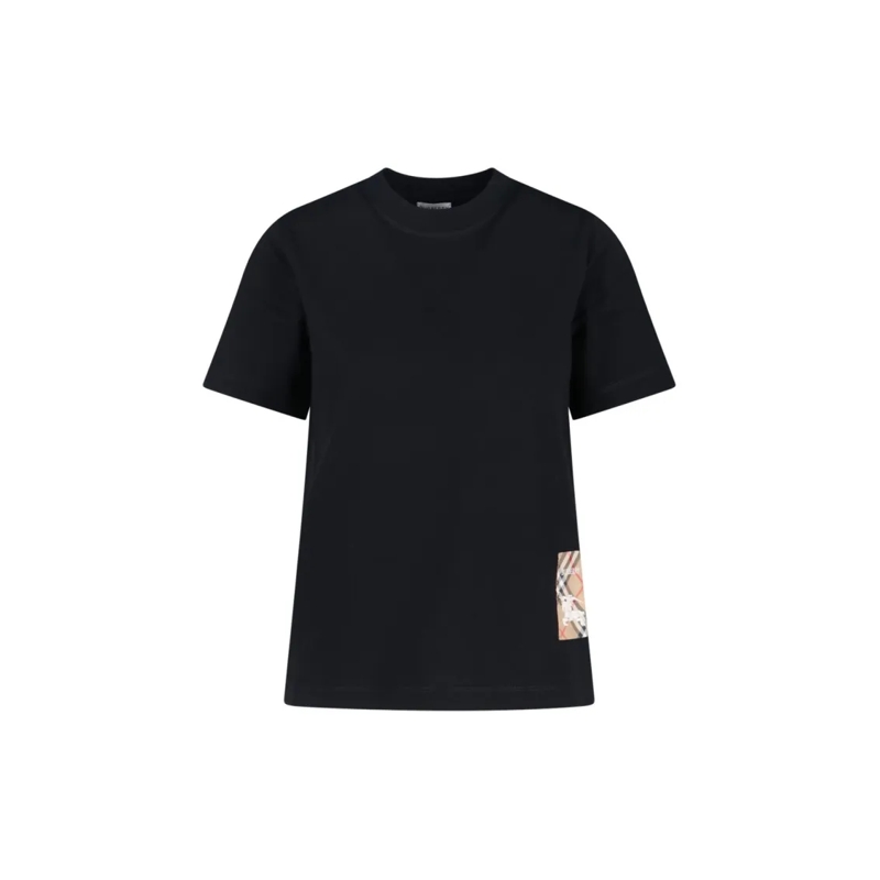 Burberry T-shirt Check T-Shirt – Black Black
