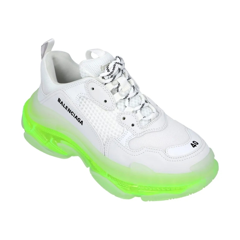 Balenciaga Lage-top sneaker Triple S Sneaker 'Clear Sole - White Fluo Yellow' White