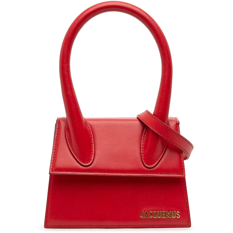 Jacquemus Schultertasche Leather Le Chiquito Moyen rot
