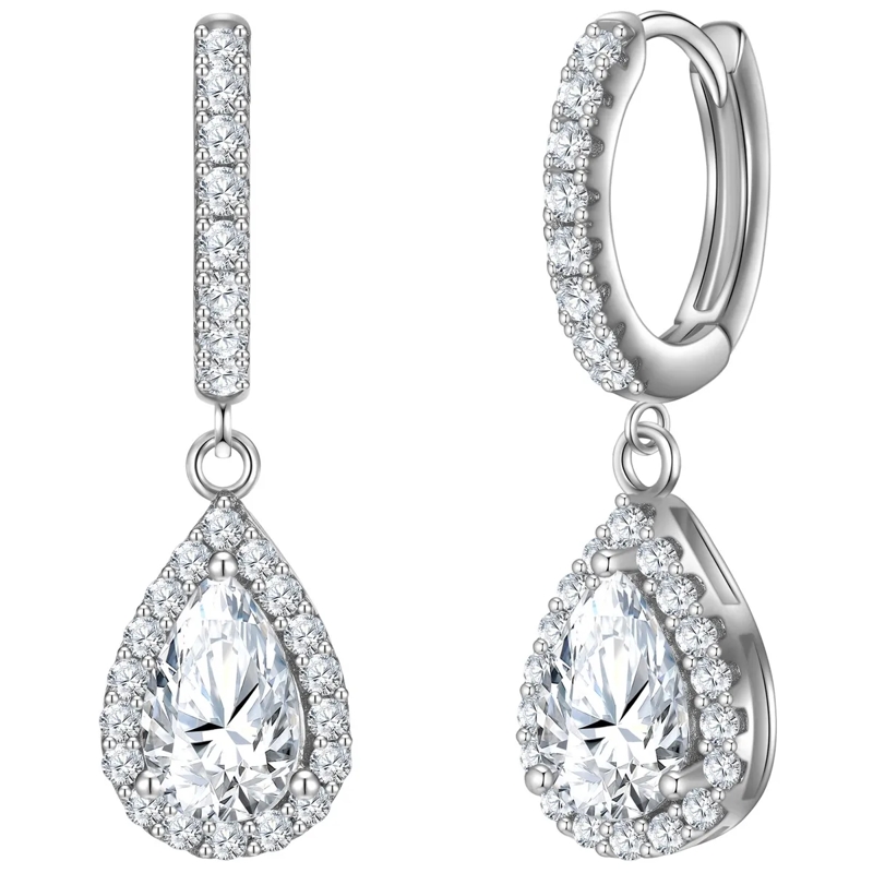 Glanzstücke München Ohrhänger Sterling Silber Creolen Zirkonia silber