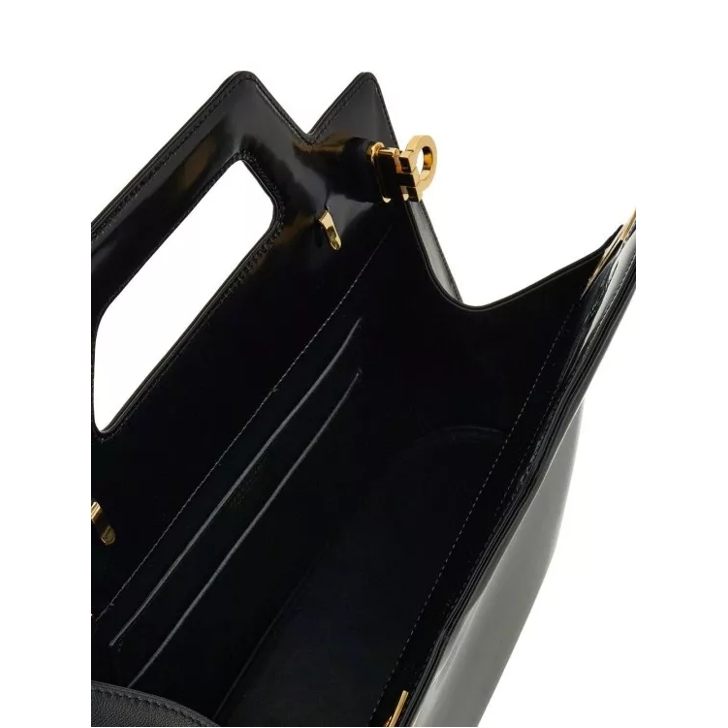 Black structured crossbody bag online