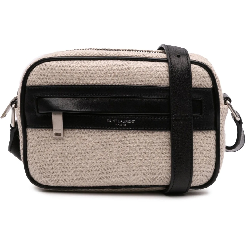 Saint Laurent Schultertasche Small Canvas Camp Camera Bag braun