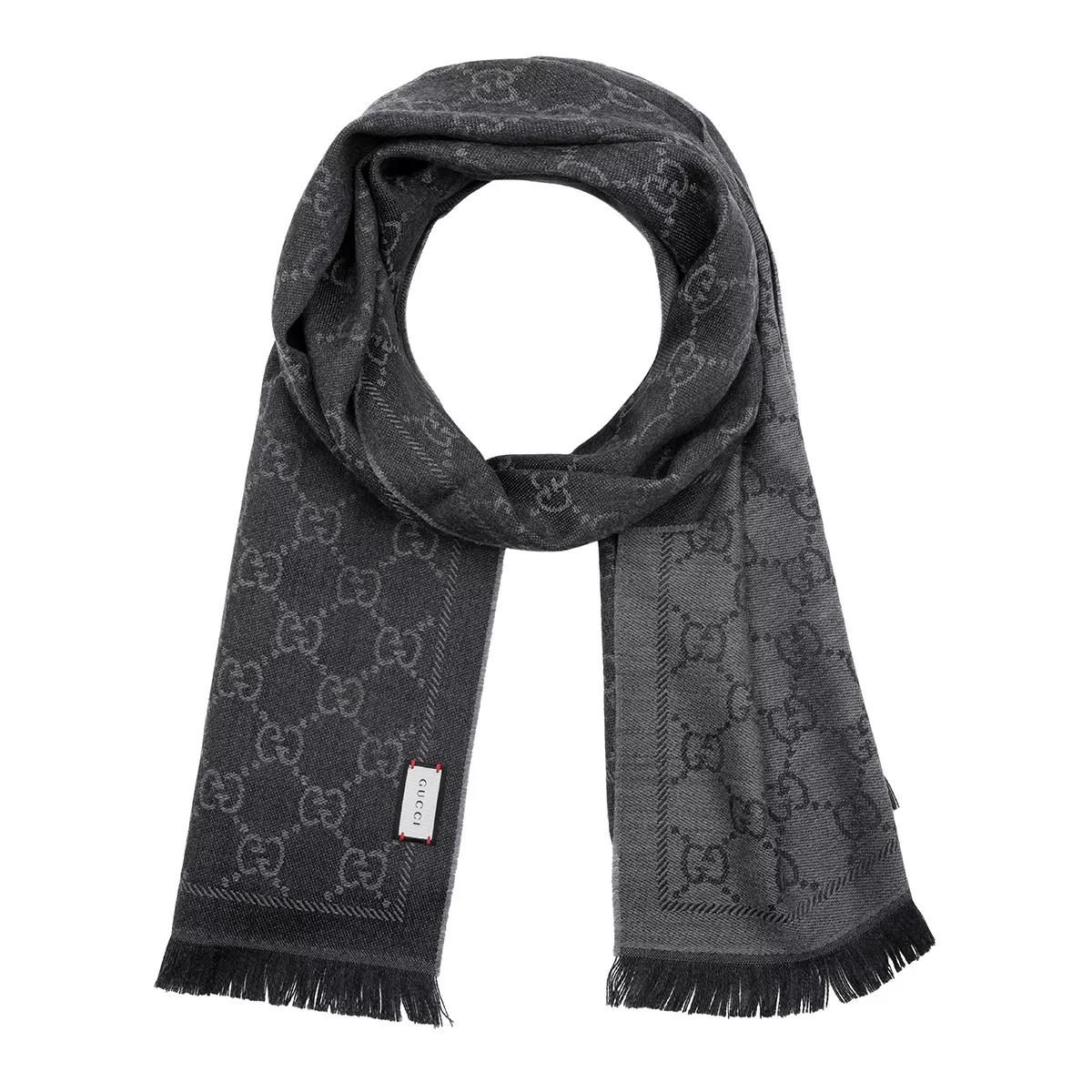 Gucci Scarf Sten Anthracite Wollen Sjaal