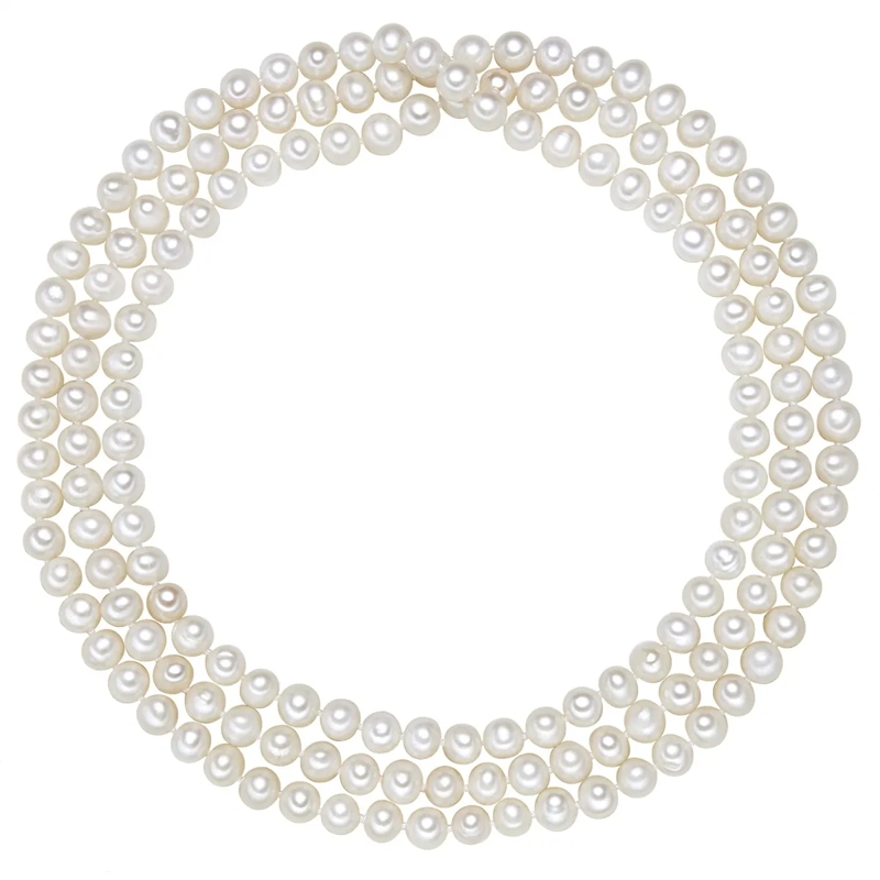 Valero Pearls Mittellange Halskette Sterling Silber Perlen-Kette Süßwasser-Zuchtperle weiss(Image 2)