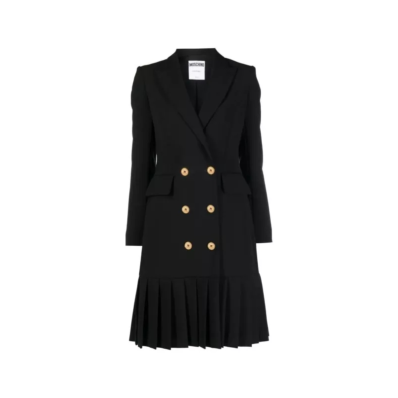 Moschino  Double-Breasted Black Dresses Black