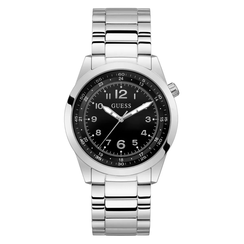 Guess Automatikuhr Analoge Analoguhr Max silber