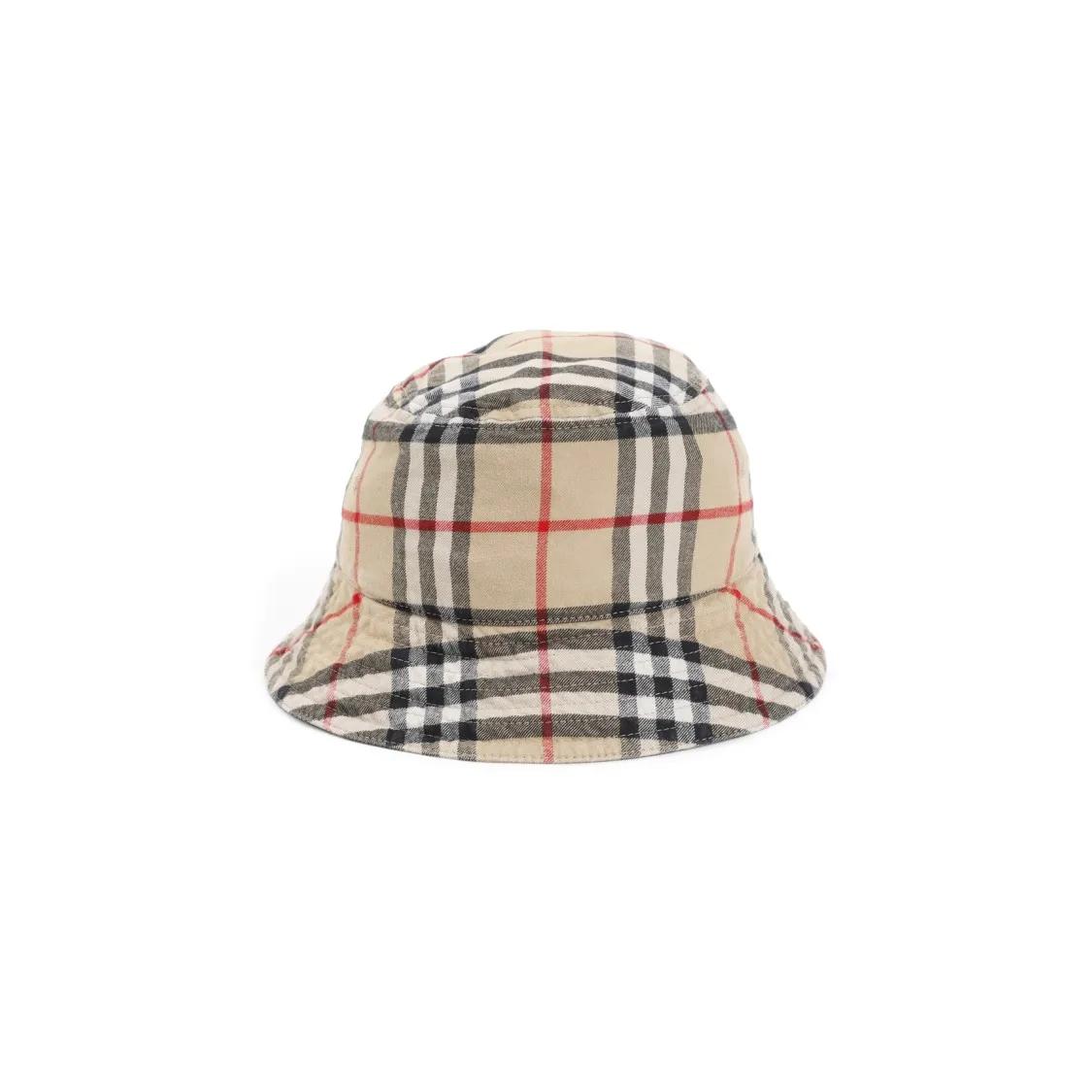 Burberry Mützen - Check Bucket Hat - Gr. S - in Beige - für Damen