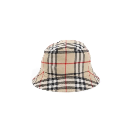 Burberry Hut Check Bucket Hat Neutrals