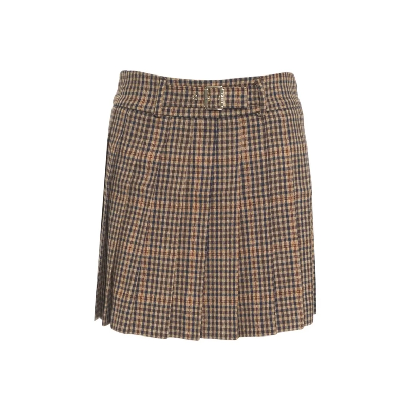 LIU JO Minirock Mini Pleated Skirt Brown