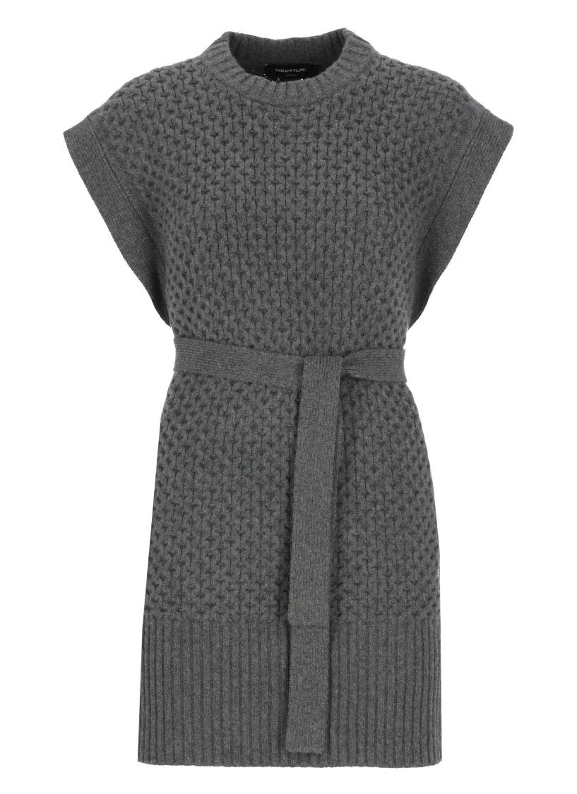 Fabiana Filippi - Grey Wool Knitted Vest - Größe S - grau