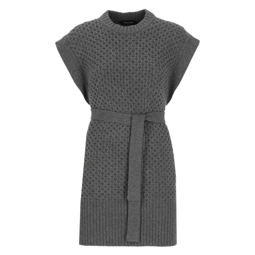 Fabiana Filippi Grey Wool Knitted Vest Grey Maglione