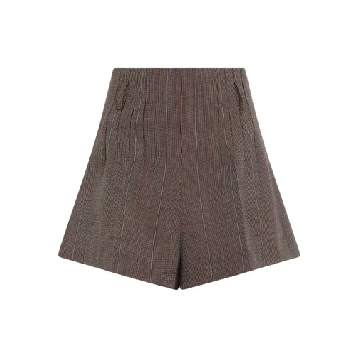 Prada Brown Wool Shorts Brown 