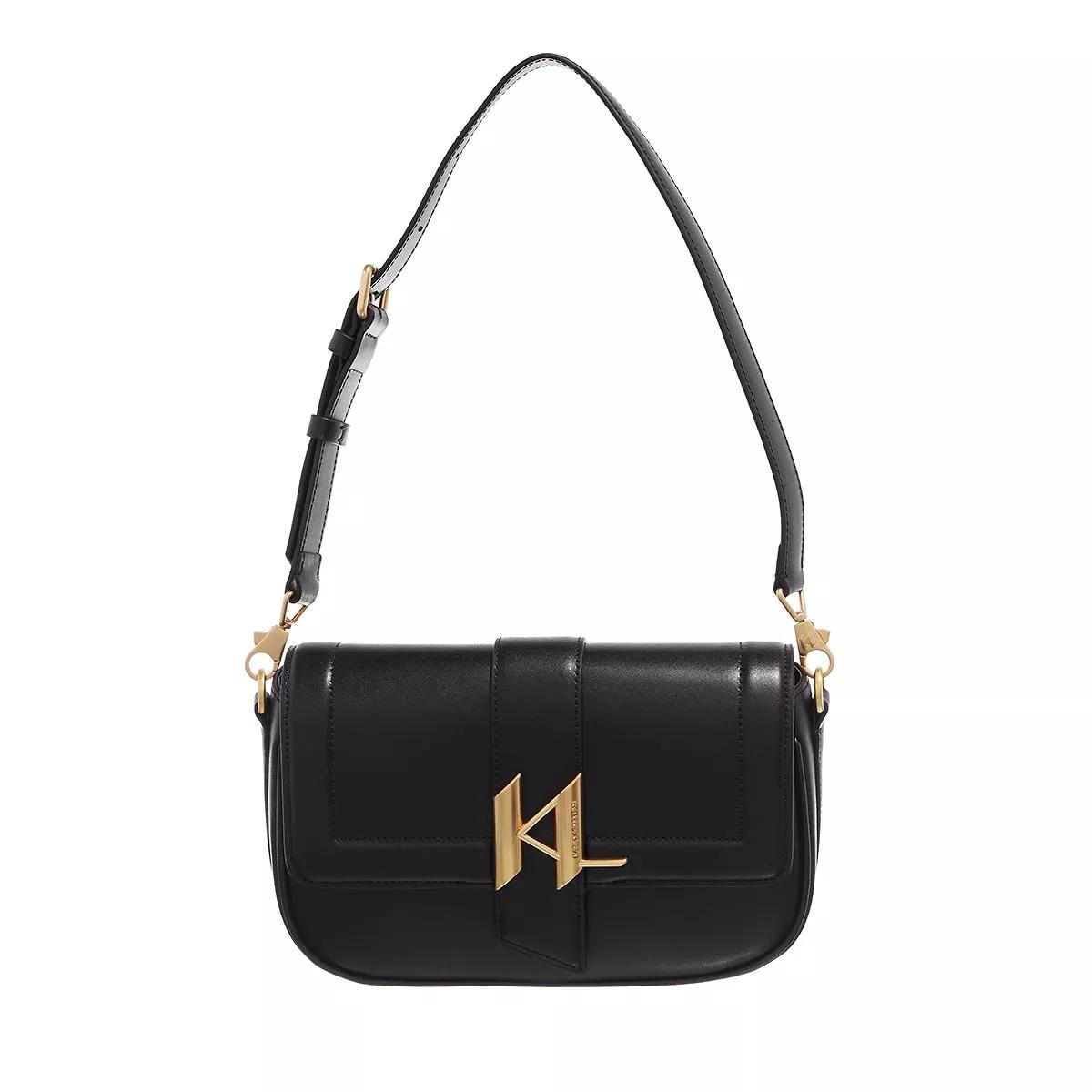 Karl Lagerfeld K/Saddle Crossbody Bag Black Vibration Gold | Crossbody Bag
