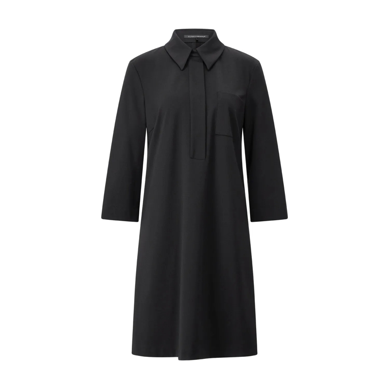 Luisa Cerano  Polokleid in Midilänge Schwarz