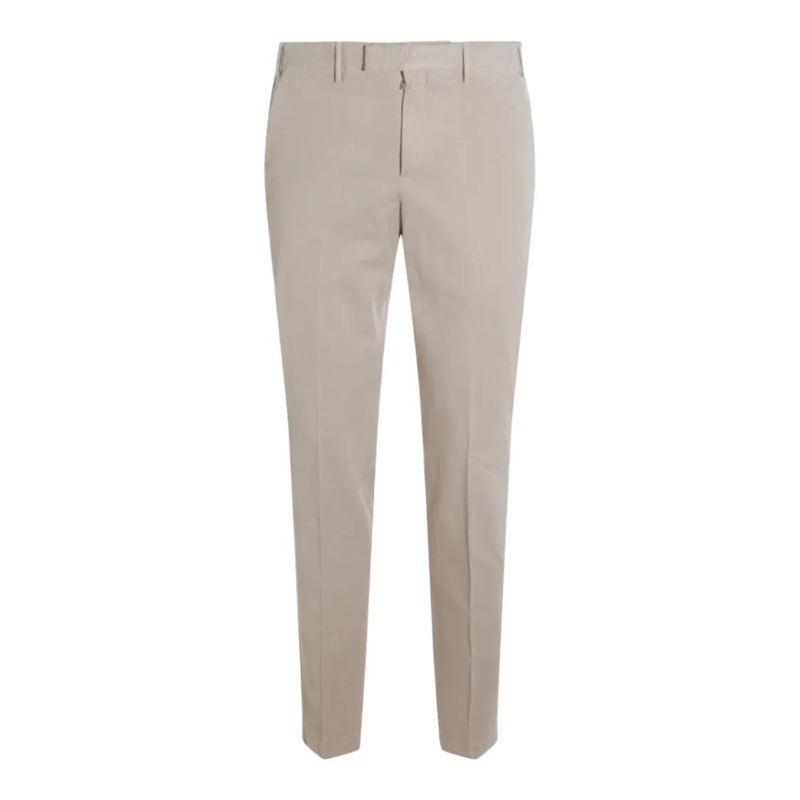 Pt Torino Chino Slim Tailored Trousers With Clean Front Grey