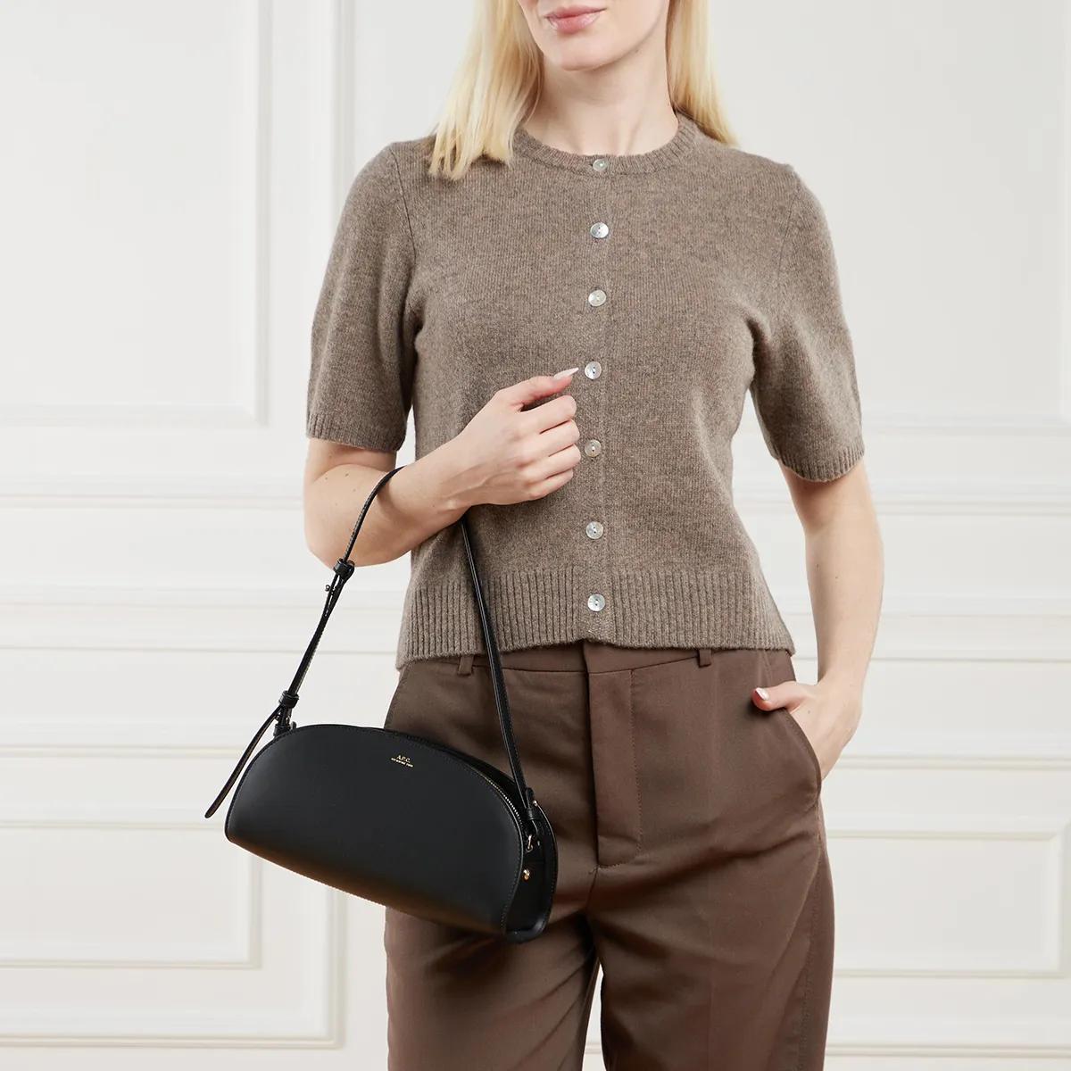 A.P.C. Hobo bags Sac Demi-Lune Baguette in zwart